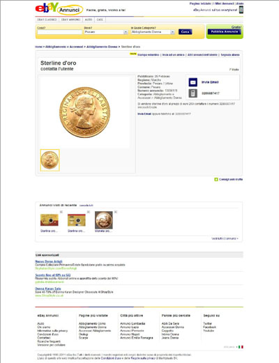 eBay Annunci - 13096119 Queen Elizabeth II Gold Sovereign eBay Auction Listing